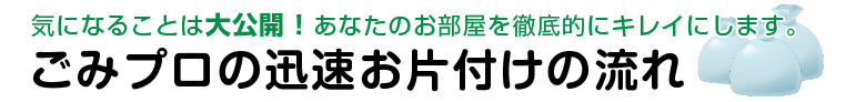 ごみプロの迅速お片付けの流れ